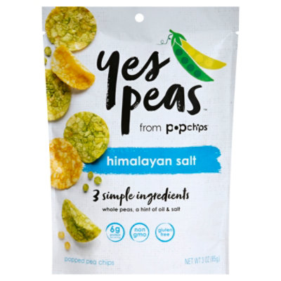 popchips Yes Peas Pea Chips Popped Himalayan Salt - 3 Oz - Image 1