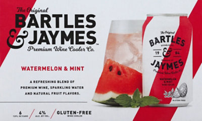 Bartles & Jaymes Watermelon Mint Wine Cooler Single Serve Cans - 6-355 Ml - Image 6