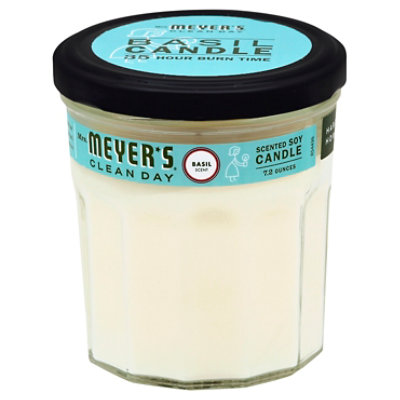 Mrs. Meyers Clean Day Scented Soy Candle Basil Scent 7.2 ounce candle