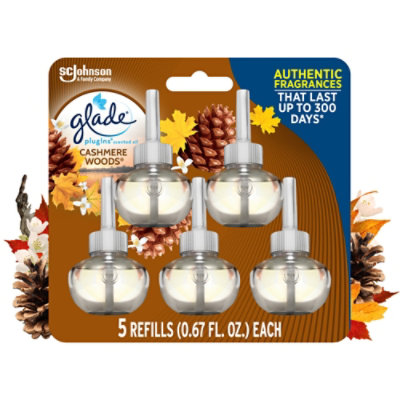 Glade Plugins Cashmere Woods Scented Oil Air Freshener Refill - 5-0.67 Oz - Image 2