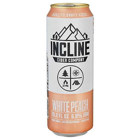 Incline White Peach Cider In Cans - 19.2 Oz
