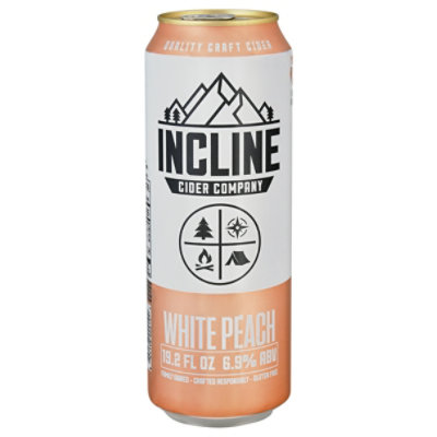 Incline White Peach Cider In Cans - 19.2 Oz