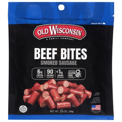 Old Wisconsin Beef Bites Beef Sausage - 3.5 Oz