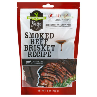 Betsy Farms Bistro Smoked Beef Brisket Recipe Dog Treats - .5 Lb