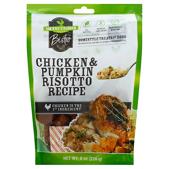 Betsy Farms Bistro Chicken & Pumpkin Risotto Recipe Dog Treats - .5 Lb
