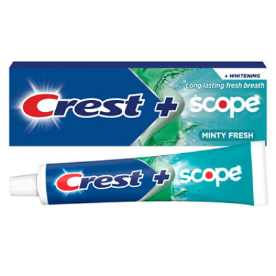 Crest Complete Plus Toothpaste +Whitening Scope Minty Fresh Striped