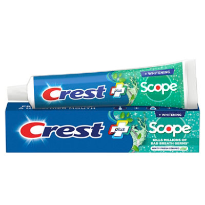 Crest Complete Plus Toothpaste +Whitening Scope Minty Fresh Striped - 5.4 Oz - Image 1