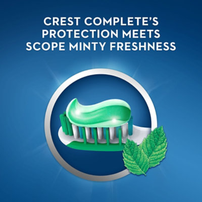 Crest Complete Plus Toothpaste +Whitening Scope Minty Fresh Striped - 5.4 Oz - Image 6