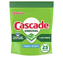 Cascade Original Dishwasher Pods ActionPacs Dishwasher Detergent Tabs Fresh Scent - 25 Count