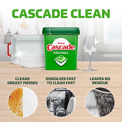Cascade Original Dishwasher Detergent Pods ActionPacs Tabs Fresh Scent - 37 Count - Image 3
