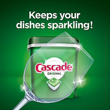Cascade Original Dishwasher Detergent Pods ActionPacs Tabs Fresh Scent - 37 Count - Image 8