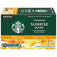 Starbucks Sunrise Blend for Keurig Brewers Blonde Roast K Cup Coffee Pods Box 10 Count - Each - Image 1