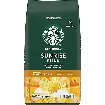 Starbucks Sunrise Blend 100% Arabica Blonde Roast Ground Coffee Bag - 12 Oz - Image 2
