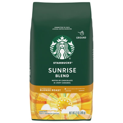 Starbucks Sunrise Blend 100% Arabica Blonde Roast Ground Coffee Bag - 12 Oz