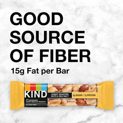 KIND Honey Roasted Nuts & Sea Salt Gluten Free Snack Bar - 1.4 Oz - Image 3