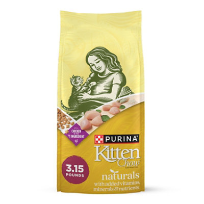 Purina Kitten Chow Naturals Chicken Dry Cat Food - 3.15 Lb - Image 1