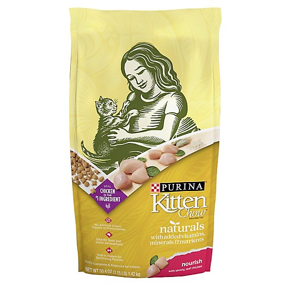 Purina Kitten Chow Naturals Chicken Dry Cat Food - 3.15 Lb