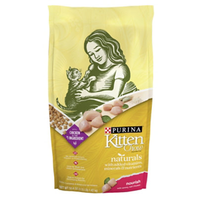 Purina Kitten Chow Cat Food Dry Naturals Chicken - 3.15 Lb