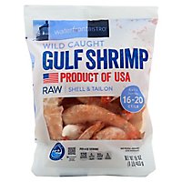 waterfront BISTRO Shrimp Gulf Wild Caught Shell & Tail On Extra Jumbo 16 To 20 Count - 16 Oz - Image 1