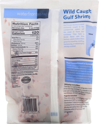 waterfront BISTRO Shrimp Gulf Raw Wild Caught Shell & Tail On Jumbo 21 To 25 Count - 16 Oz - Image 5