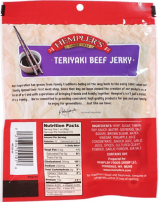 Hemplers Beef Jerky Teriyaki - .15 Lb - Image 6