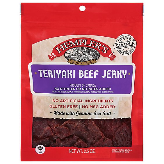 Hemplers Beef Jerky Teriyaki - .15 Lb