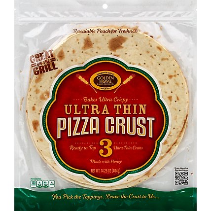 Golden Home Pizza Crust Ultra thin 3 Count - 14.25 Oz - Image 2