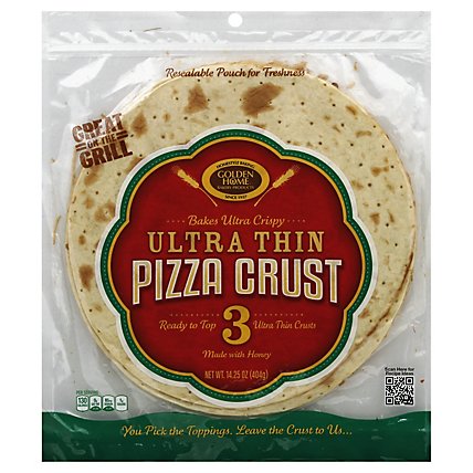 Golden Home Pizza Crust Ultra thin 3 Count - 14.25 Oz - Image 1