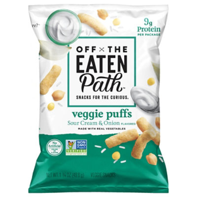 Off The Eaten Path Veggie Puffs Veggie Snack Sour Cream & Onion - 1.75 Oz
