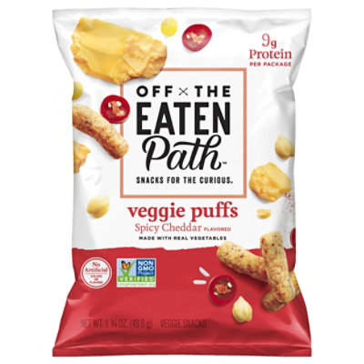 Off The Eaten Path Veggie Puffs Veggie Snack Spicy Cheddar - 1.75 Oz - Image 1