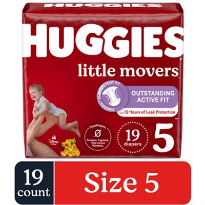 Huggies Little Movers Size 5 Baby Diapers - 19 Count - Image 1