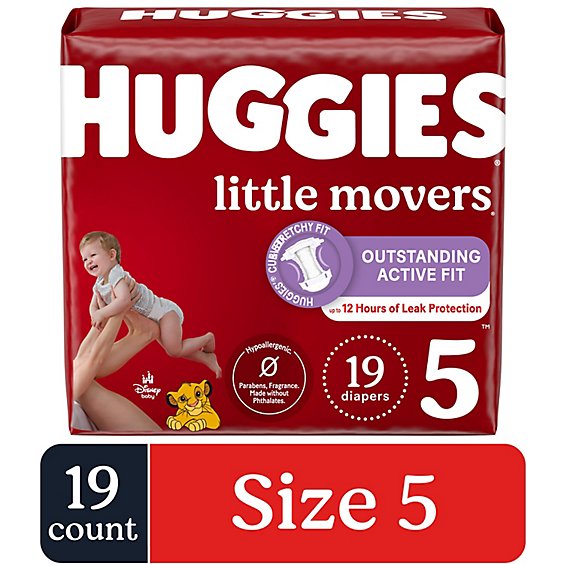 Huggies Little Movers Size 5 Baby Diapers - 19 Count