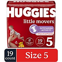Huggies Little Movers Size 5 Baby Diapers - 19 Count - Image 1