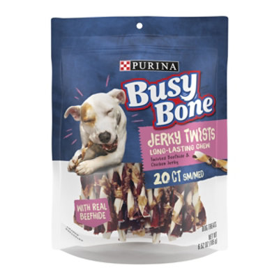 Purina Busy Jerky Twists Beefhide And Chicken Dog Treats 20 Count - 6.52 Oz - Image 1