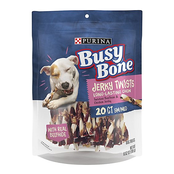 Purina Busy Jerky Twists Beefhide And Chicken Dog Treats 20 Count - 6.52 Oz