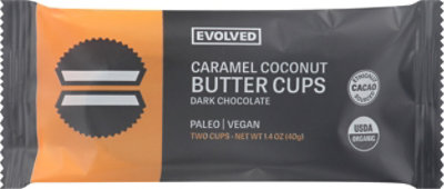 EatingEVOLVED Coconut Butter Cups Dark Chocolate Caramel & Sea Salt - 1.5 Oz - Image 2