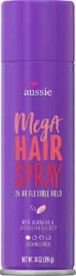 Aussie Hairspray Mega Kelp Flexible Hold With Jojoba Oil & Sea - 14 Oz - Image 2