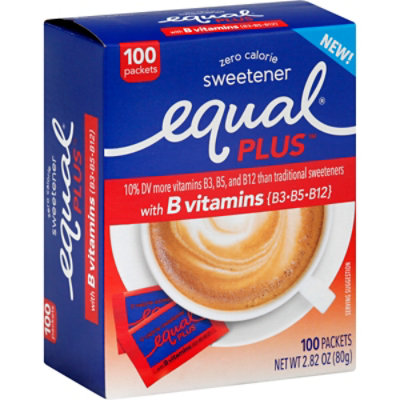 Equal Plus 100 Count B Vitamins Cartons - 2.82 Oz