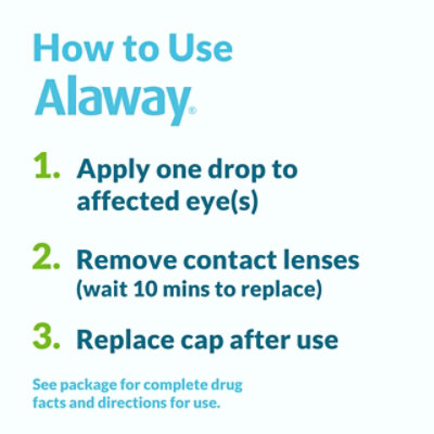 Alaway Allergy Eye Drops Antihistamine Drops for Itchy Eyes  Multipack - 2-0.34 Fl. Oz. - Image 3