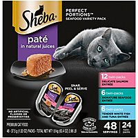 Sheba Seafood Salmon Whitefish & Tuna Wet Cat Food - 2.6 Oz - Image 1