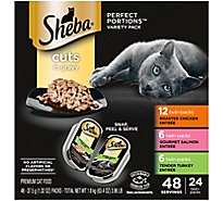 Sheba Salmon / Chicken / Turkey Wet Cat Food - 48-1.32 Oz