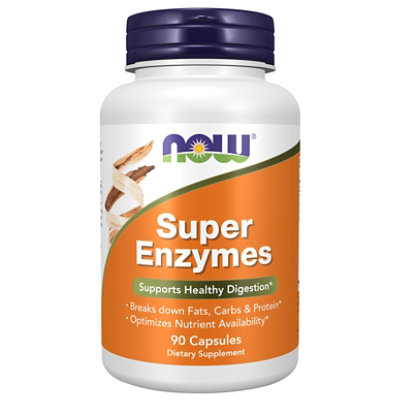 Now Super Enzyme 90 Capsules - 90 Count - Image 2