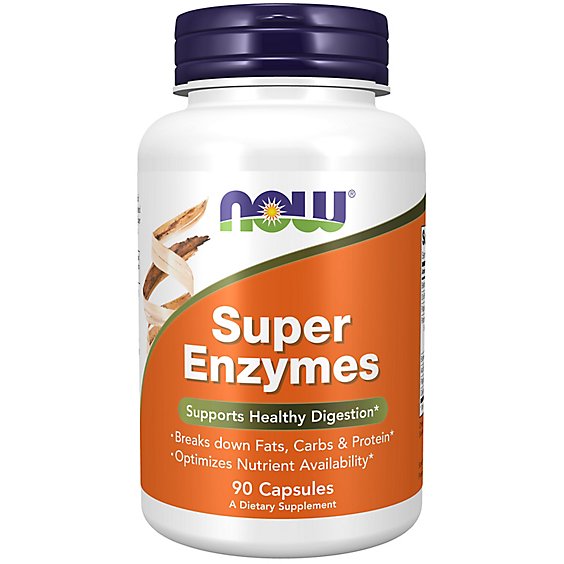 Now Super Enzyme 90 Capsules - 90 Count