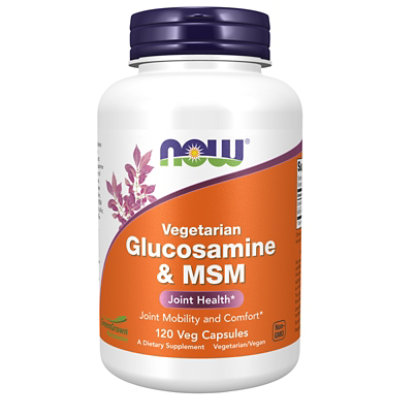 Now Glucosamine & MSM Vegetarian Joint Health Vcaps - 120 Count - Image 3