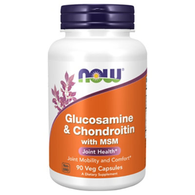 Now Glucosamine & Chondroitin With MSM Joint Health Capsules - 90 Count - Image 3