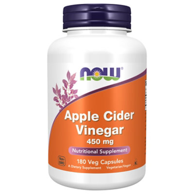 Now Apple Cider Vinegar 450mg - 180 Count - Image 3