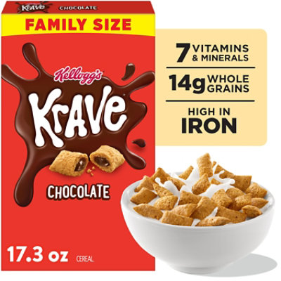 Krave 7 Vitamins and Minerals Chocolate Breakfast Cereal - 17.3 Oz