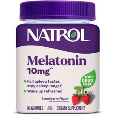 Natrol Sleep Support Take Two Non-GMO Strawberry Melatonin Gummies 10mg - 90 Count - Image 1