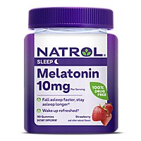 Natrol Sleep Support Take Two Non-GMO Strawberry Melatonin Gummies 10mg - 90 Count - Image 1
