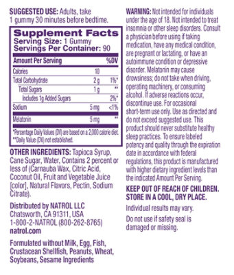 Natrol Sleep Support Strawberry Non-GMO Melatonin Gummies 5mg - 90 Count - Image 2